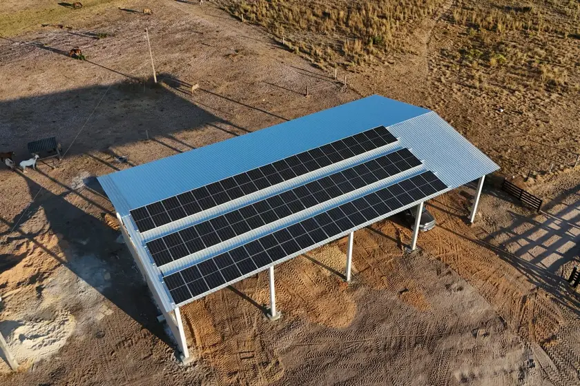 Sistema fotovoltaico instalado pela Suno Solar em Couto Magalhães — TO