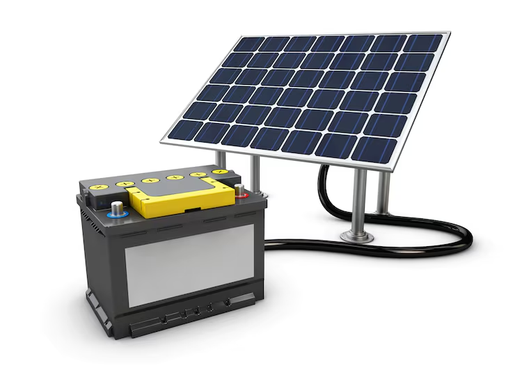 Sistema híbrido de energia solar com baterias em instalação residencial